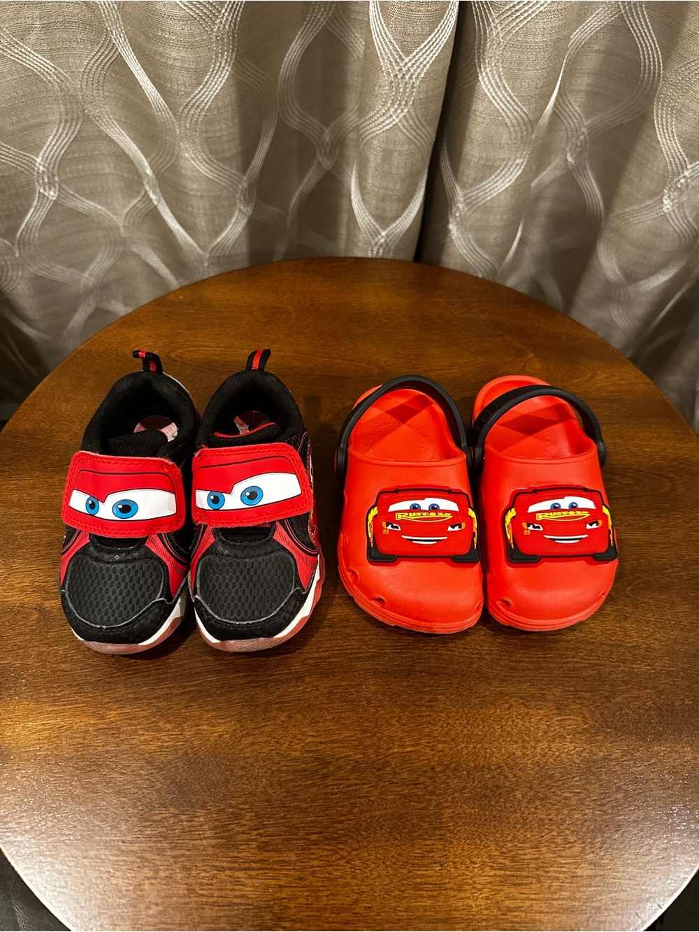 Kids Red Cars Lightning McQueen Clogs and Sneakers Set